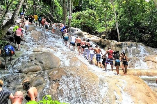 Blue Hole, Secret Falls, and Dunn's River Falls Combo Day-Trip from Montego Bay