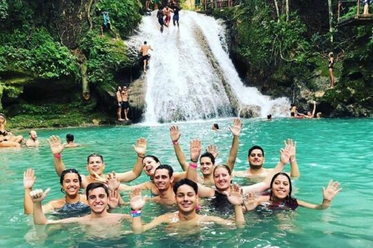 Irie Blue Hole Adventure & Bamboo Blu Beach Club Experience from Falmouth