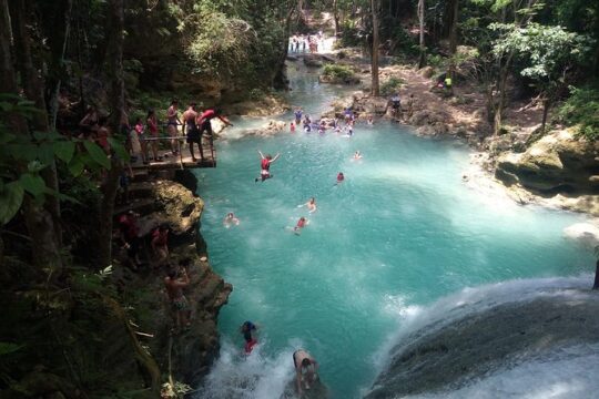 Irie Blue Hole Adventure & Bamboo Blu Beach Club Experience from Montego Bay